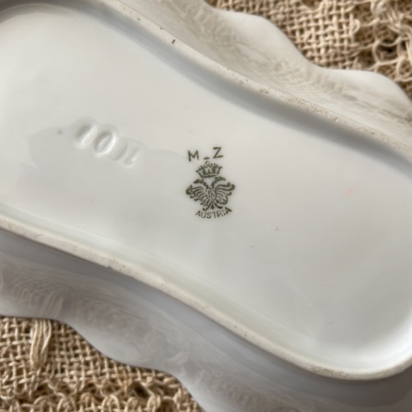 MZ Austria Moritz Forget Me Nots Serving Dish - Vintage Flowers - Picture 8 of 9